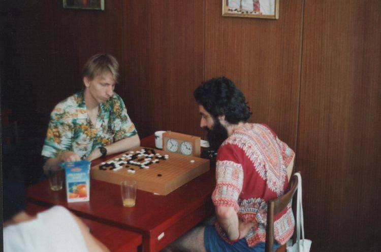 Prague, 1993 - Rob plays against Matthew Macfadyen in the European Championship. He would go on to become European champion for the third time